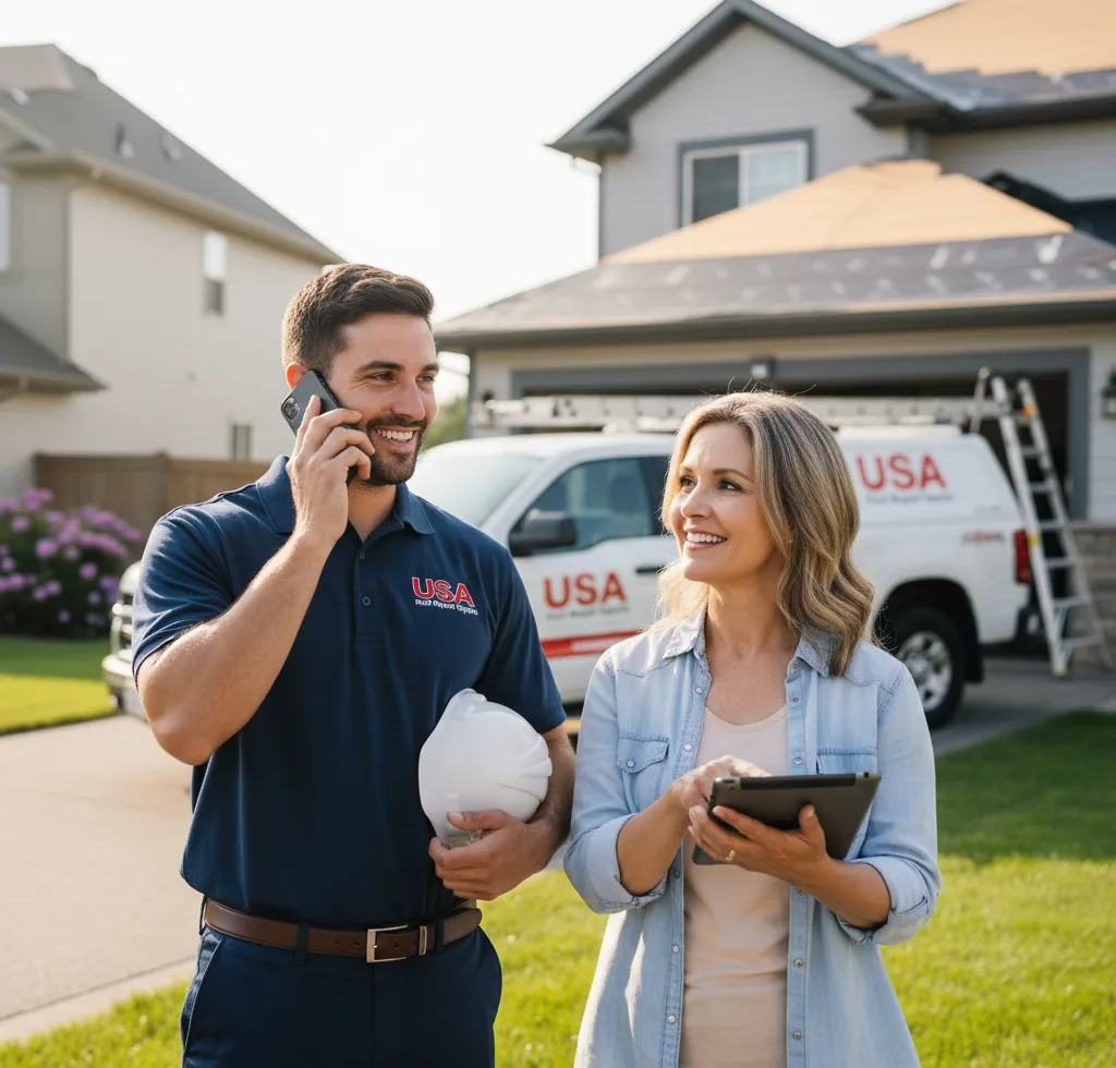 USA Roof Repair Experts customer support in Greenbrier